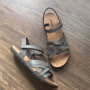 Merrell Around Town Arin Brindle Leather Sandals